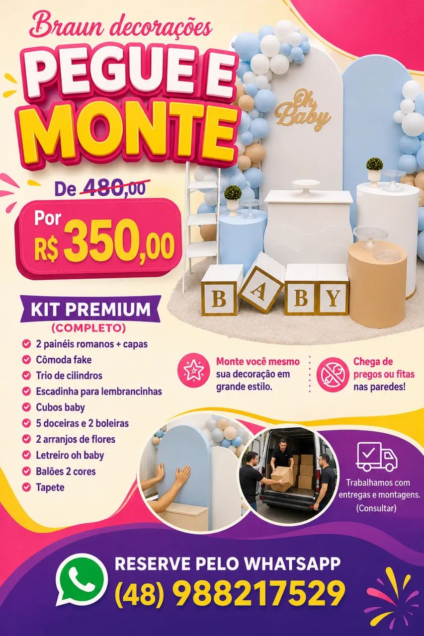 Kit completo pegue e monte