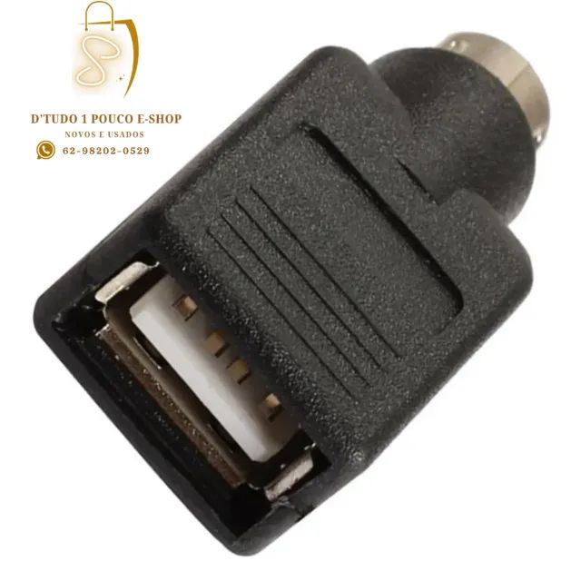 Adaptador Conversor Transforma Ps2 X Usb-a P/ Teclado Mouse- NOVO - Foto 5