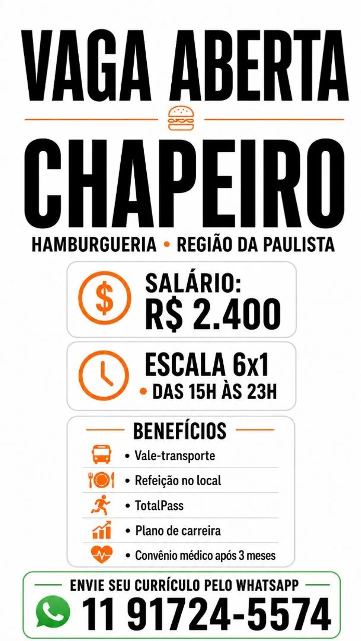 Vaga Hamburgueria  - Foto 2