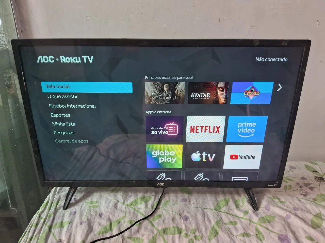 Smart TV aoc roku 32 polegadas  - Foto 2