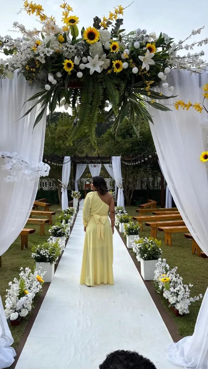 vestido de festa amarelo - Foto 4