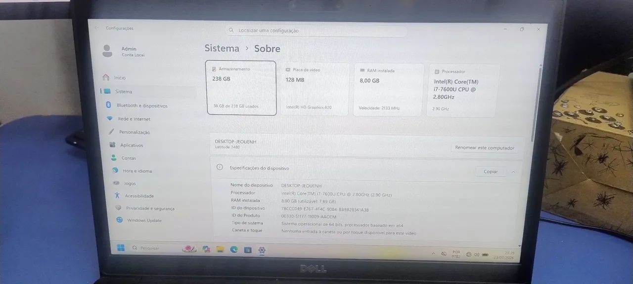 Notebook Dell latitude 7480 - Foto 3