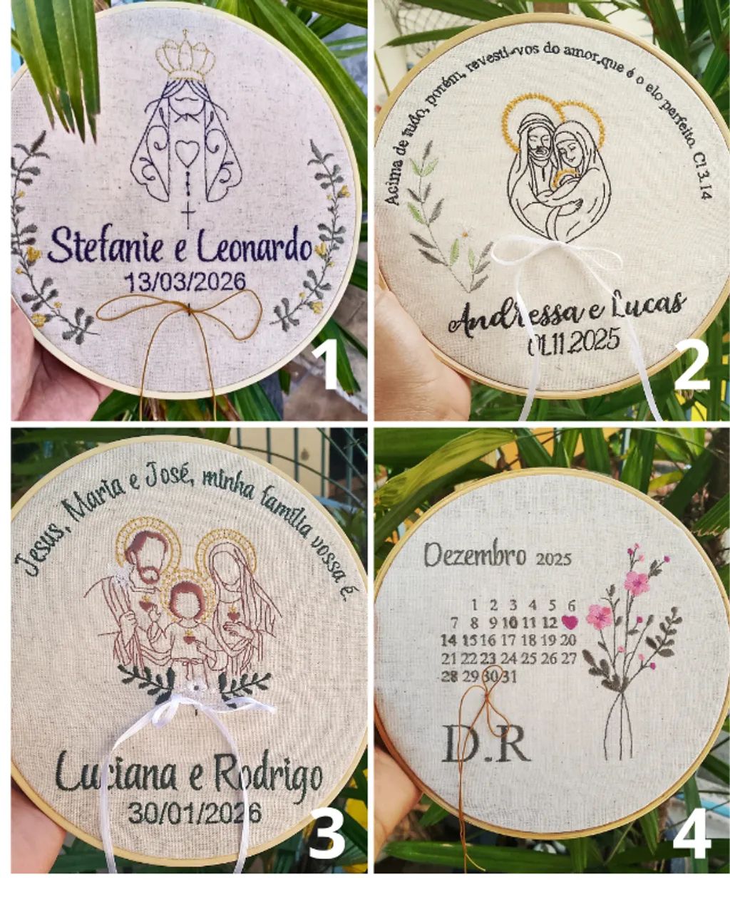 Porta alianças Casamento Bordado Personalizado - Foto 6