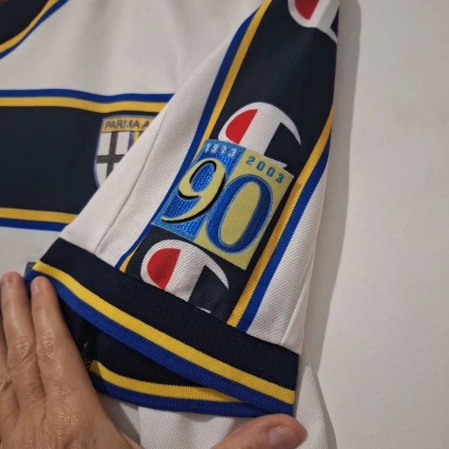 CAMISA PARMA EDIÇÃO RARA COM PACTH COMEMORETIVO DE 90 ANOS 1913-2003 - Foto 5