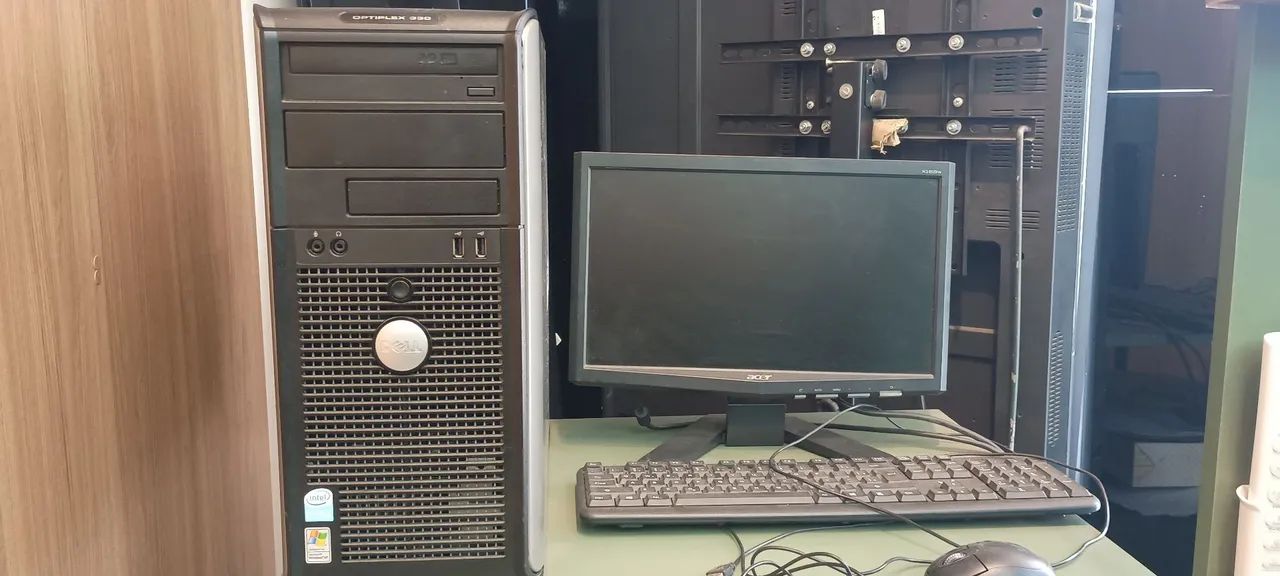  Computador optiplex 330 dell , monitor 14 polegadas