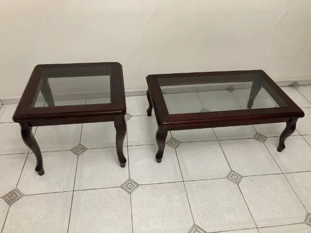 Mesa de centro e canto cor mogno - Foto 3