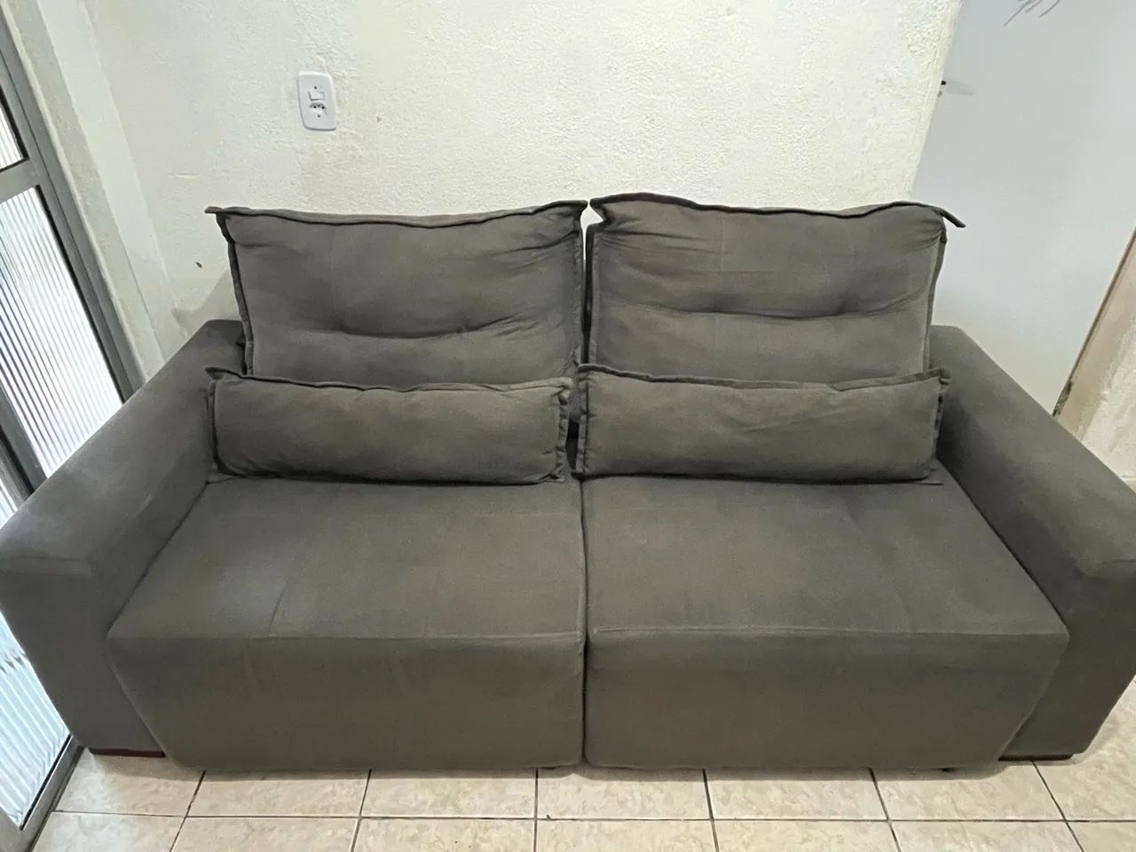 Sofá retrátil/reclinável usado   - Foto 2
