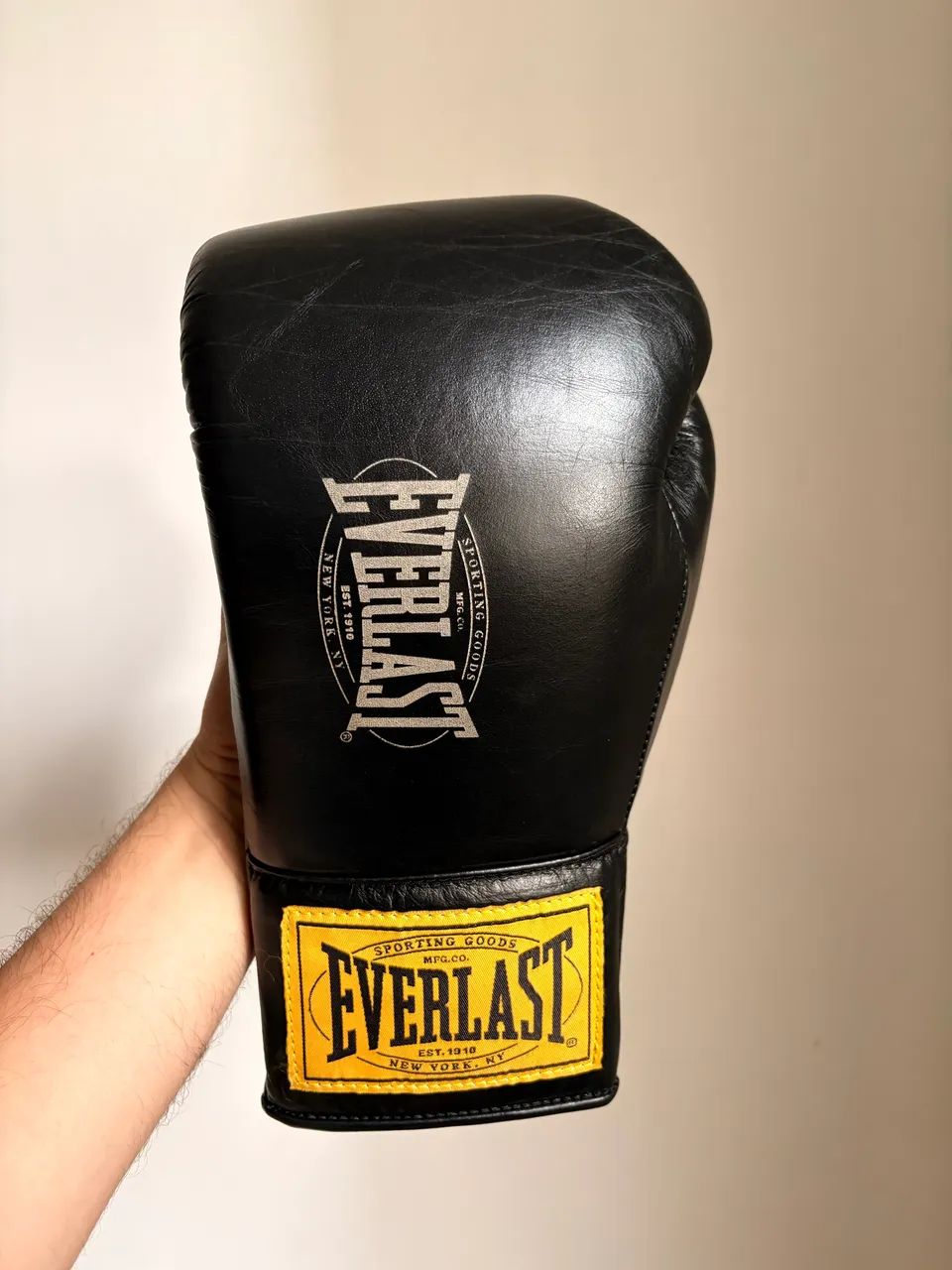 Luvas de Boxe Everlast 1910 Pro Leather Laced - Foto 4