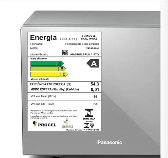 Microondas Panasonic 34L ST67L Inox - NOVO - Foto 5
