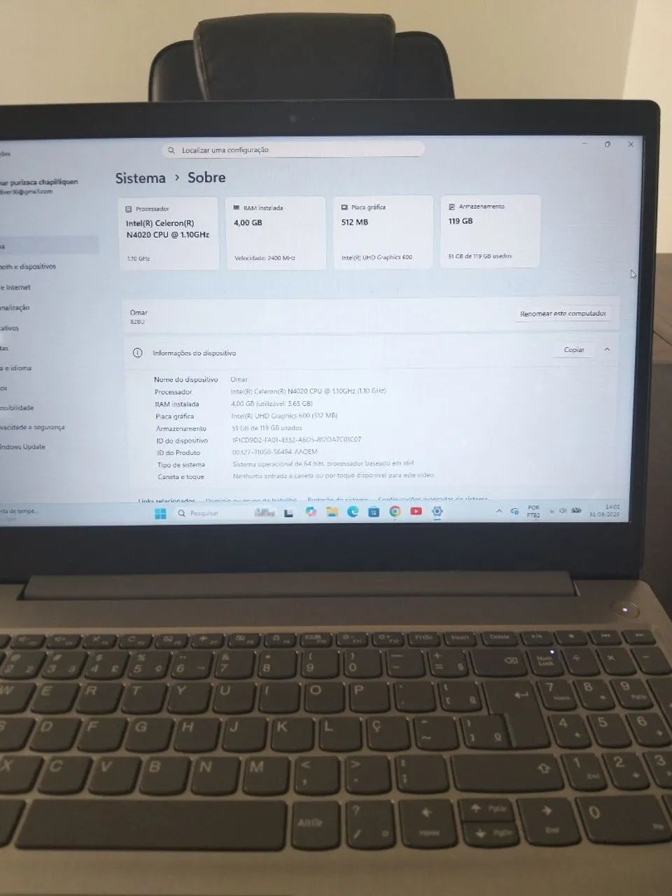 Notebook ideapad 3i .windows 11. - Foto 5