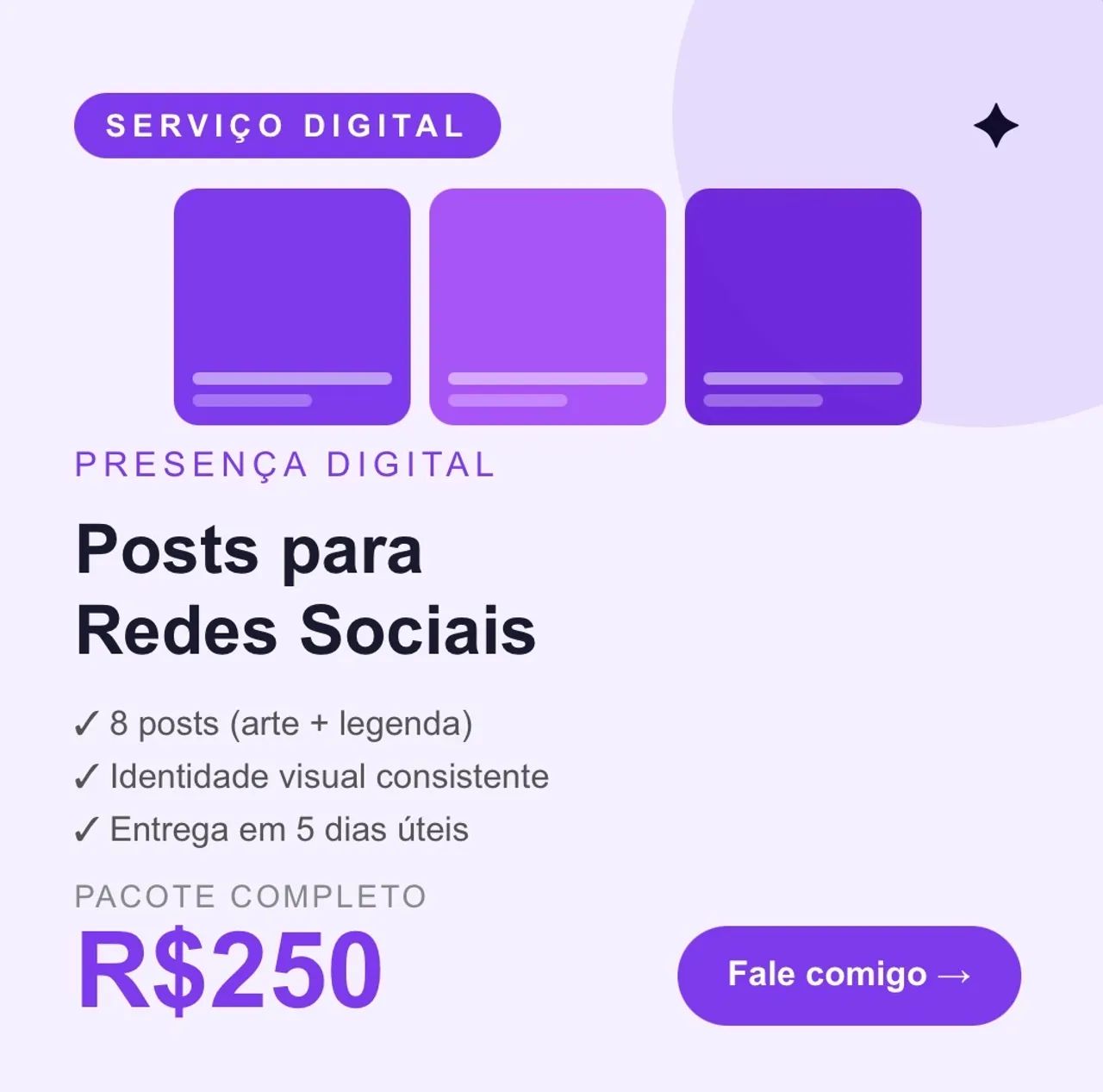 Criação de posts para Instagram e redes sociais ? empresas e profissionais