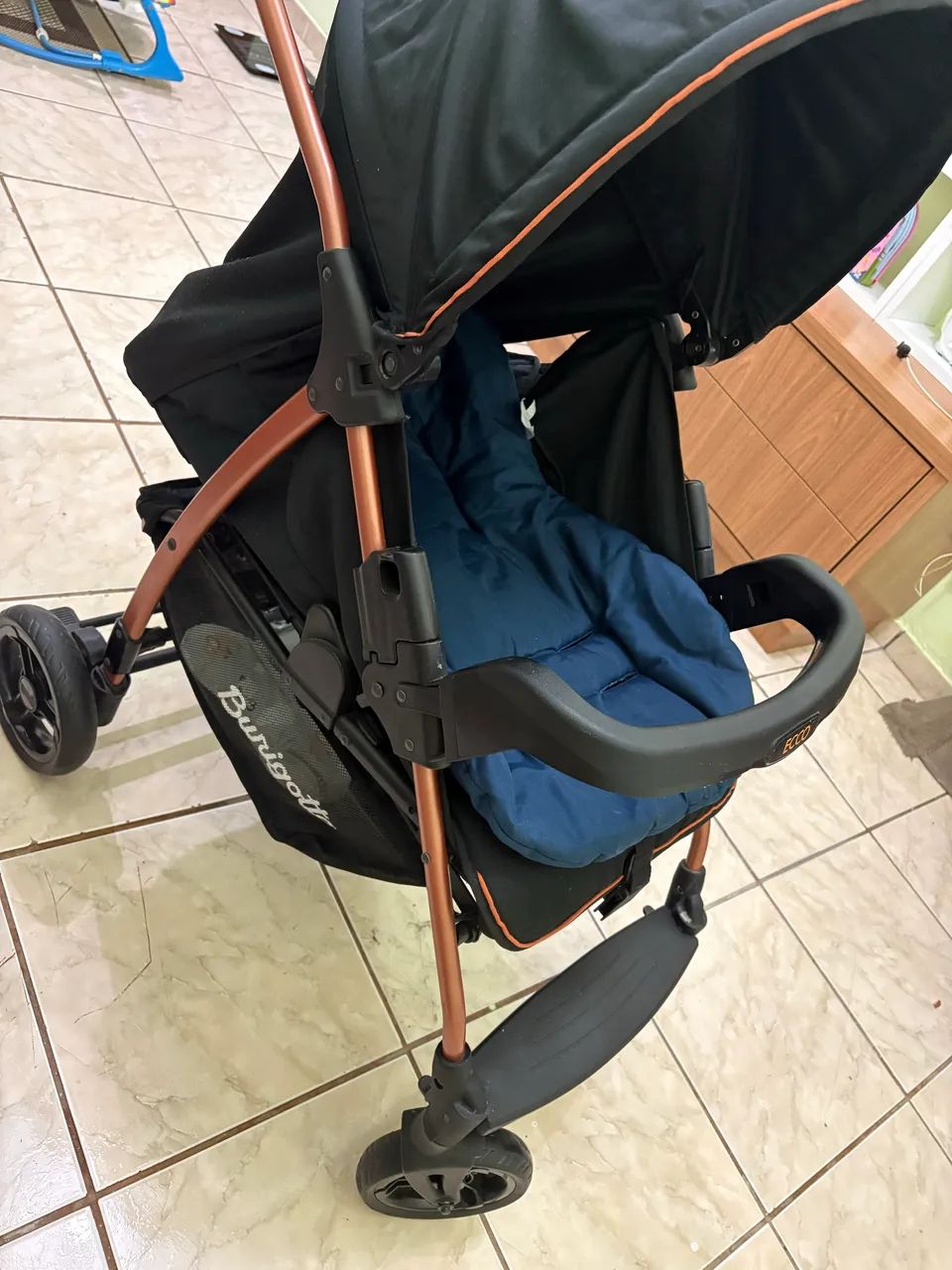 Carrinho De Bebê Ecco Preto Burigotto - Foto 3