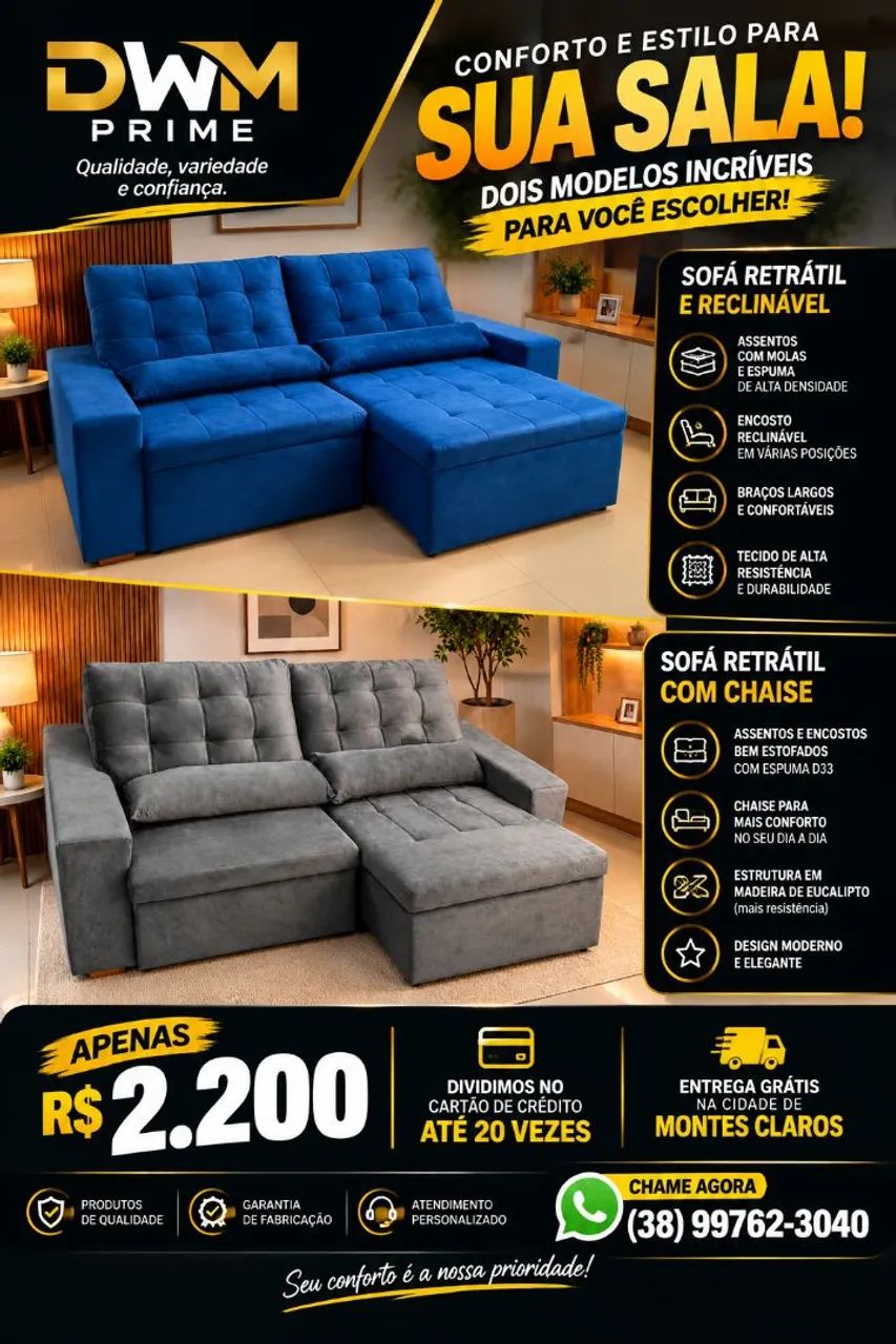 Sofá disponível 