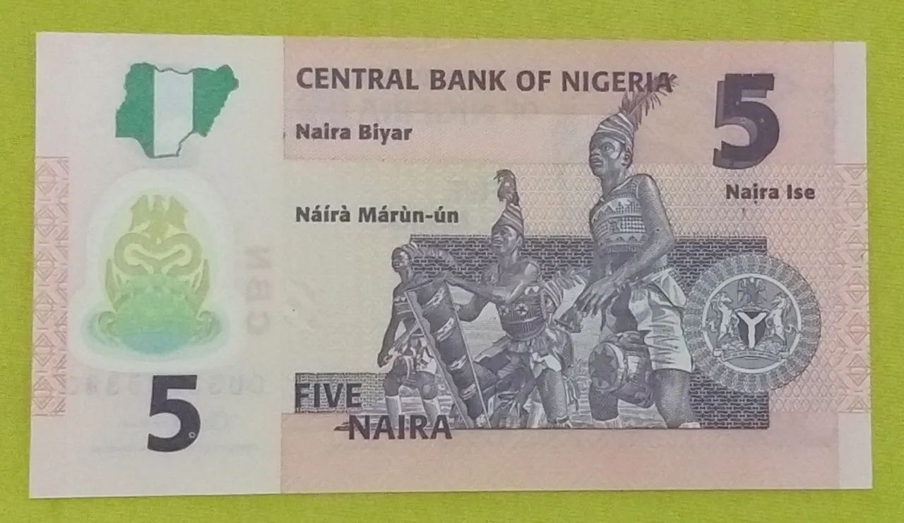 Cédula da Nigéria 5.Naira - Foto 2