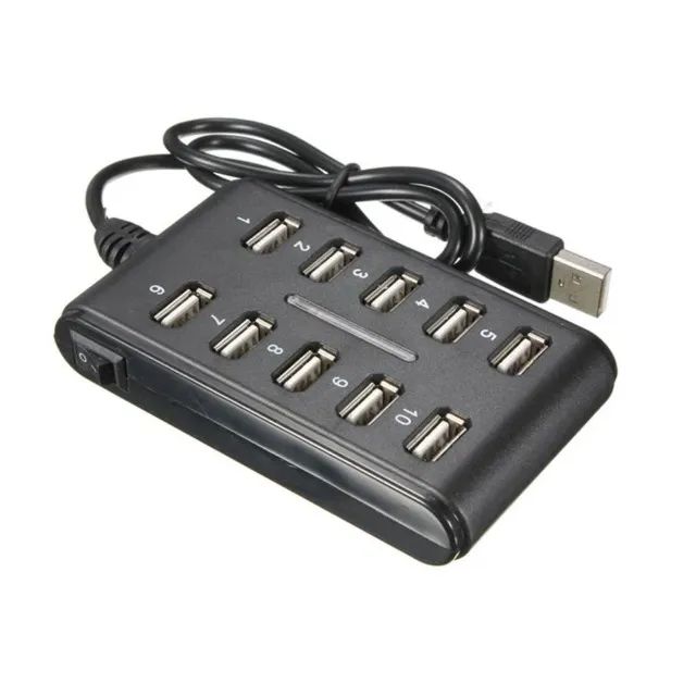 Hub Usb 2.0 10 Portas Retangular Sem Fonte Seminovo. - Foto 4