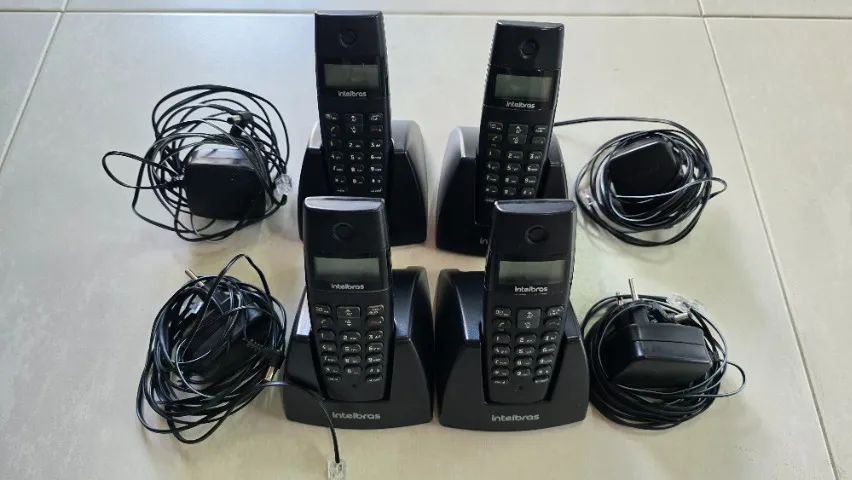 Kit 4 Telefones Sem Fio Intelbras TS 40 ID com Bases e Fontes - Foto 5
