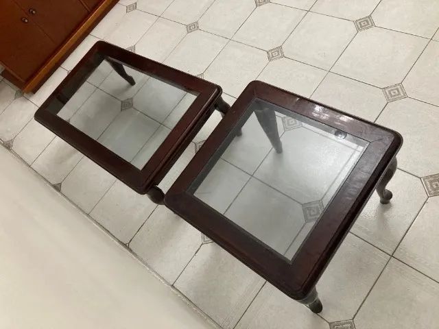 Mesa de centro e canto cor mogno - Foto 2
