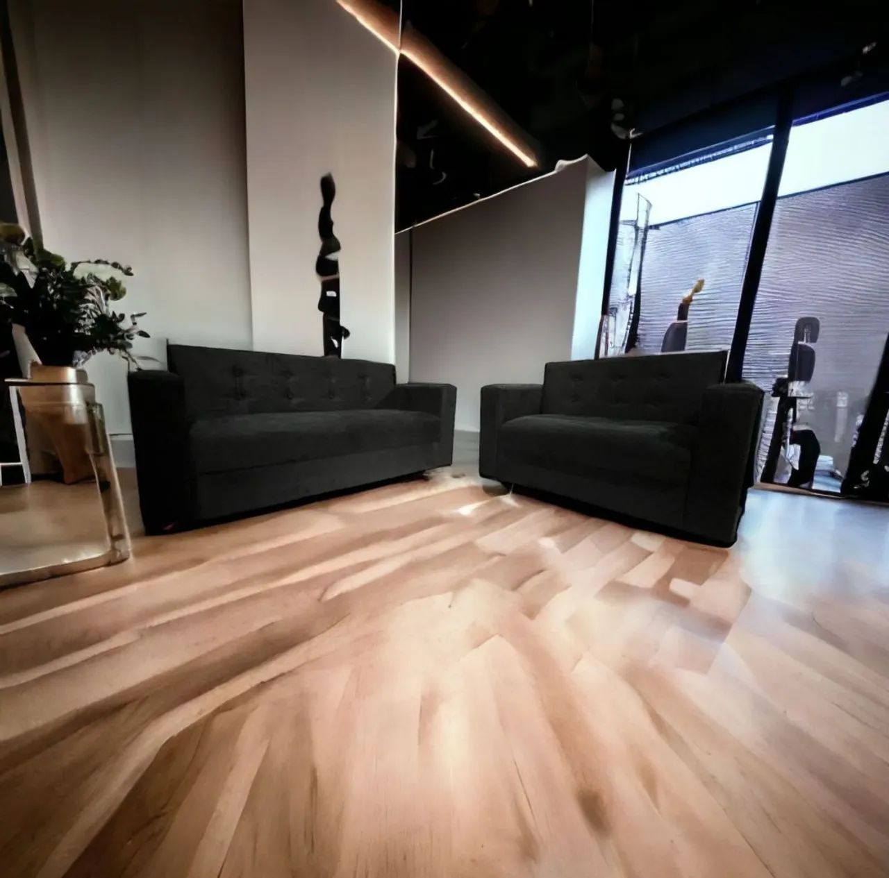 DOIS SOFÁS, 5 LUGARES no total, preço EXTRAORDINÁRIO! - Foto 5