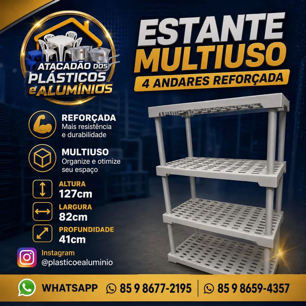 Estante multiuso reforçada 