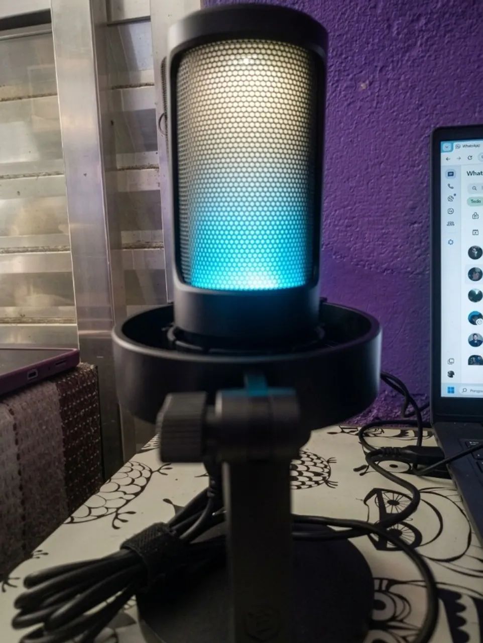 Microfone Usb Fifine A8 Plus Ampligame Rgb (Usado) - Foto 5