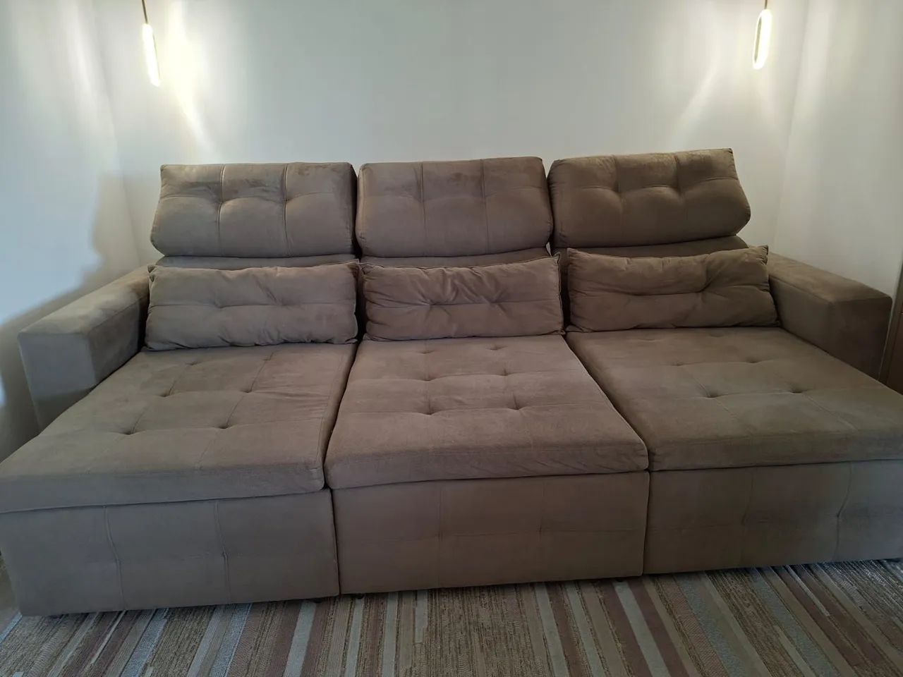 Vendo Sofá chair 3 lugares semi novo - Foto 3