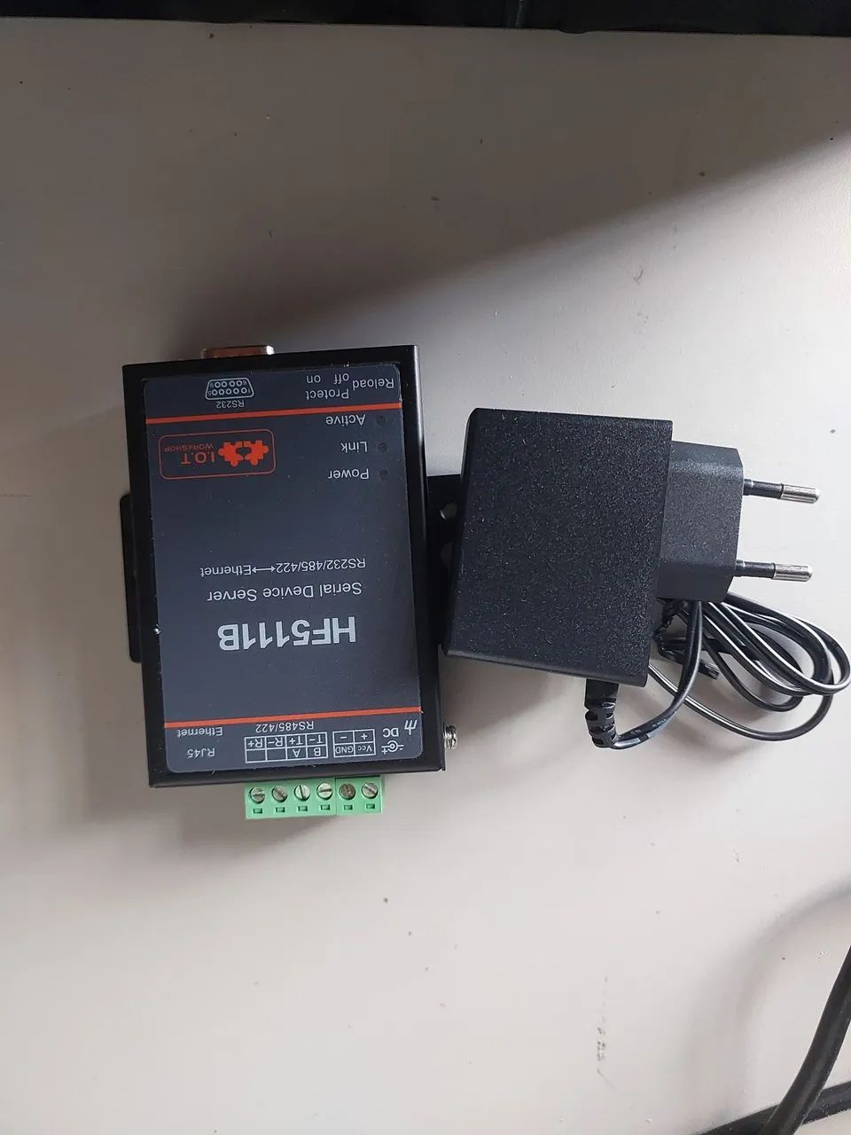 Conversor Serial Para Ethernet Server HF5111B RS232 RS485 RS422 Com Fonte<br>