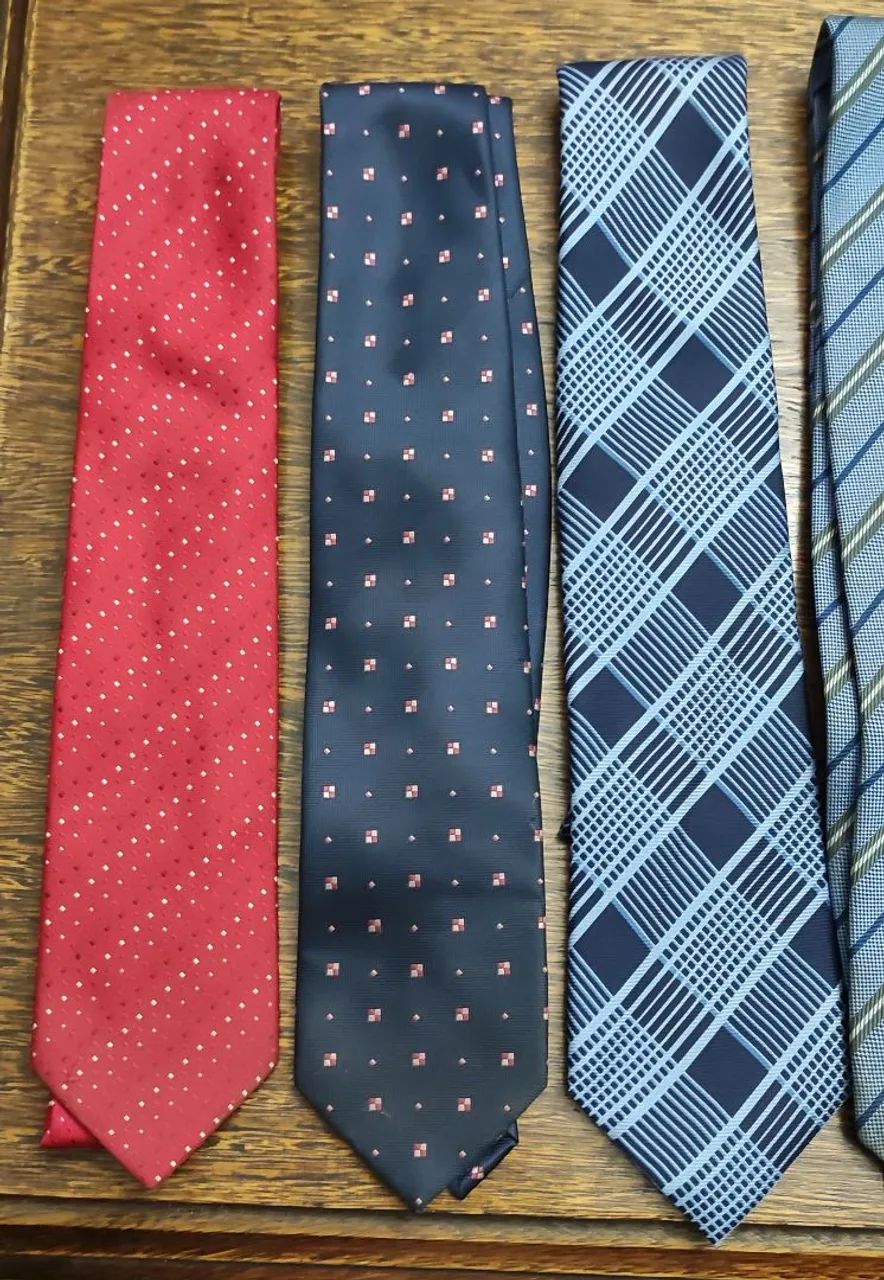 Kit 6 Gravatas Sociais Masculinas Elegantes - Ótimo Estado - Foto 2