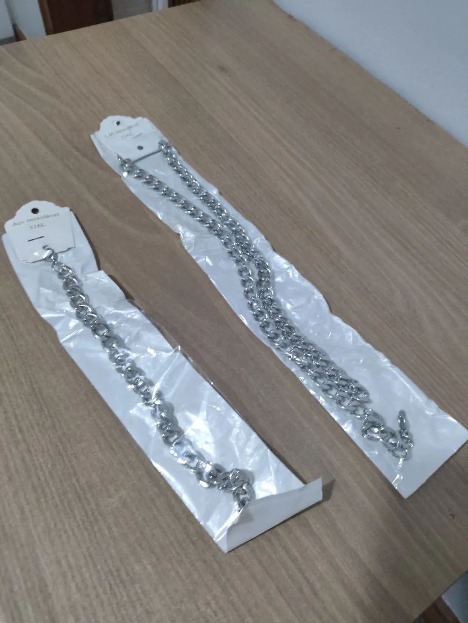 Corrente e pulseira prata. - Foto 3