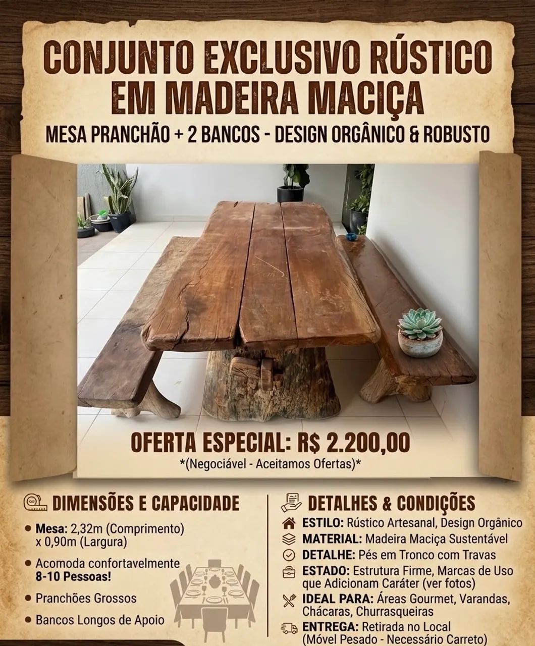 Mesa de madeira 