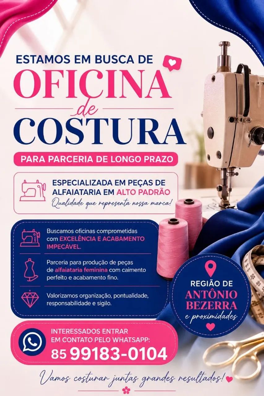 Preciso de oficina de costura 