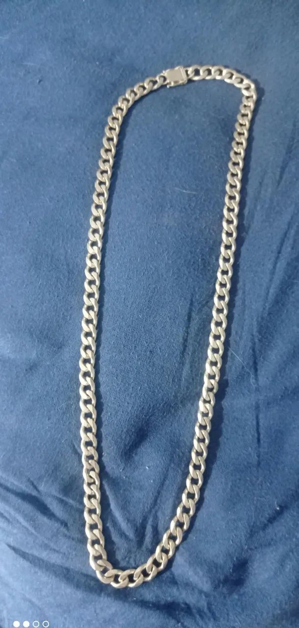 Banhada a prata Fecho Gaveta ! 70 cm 