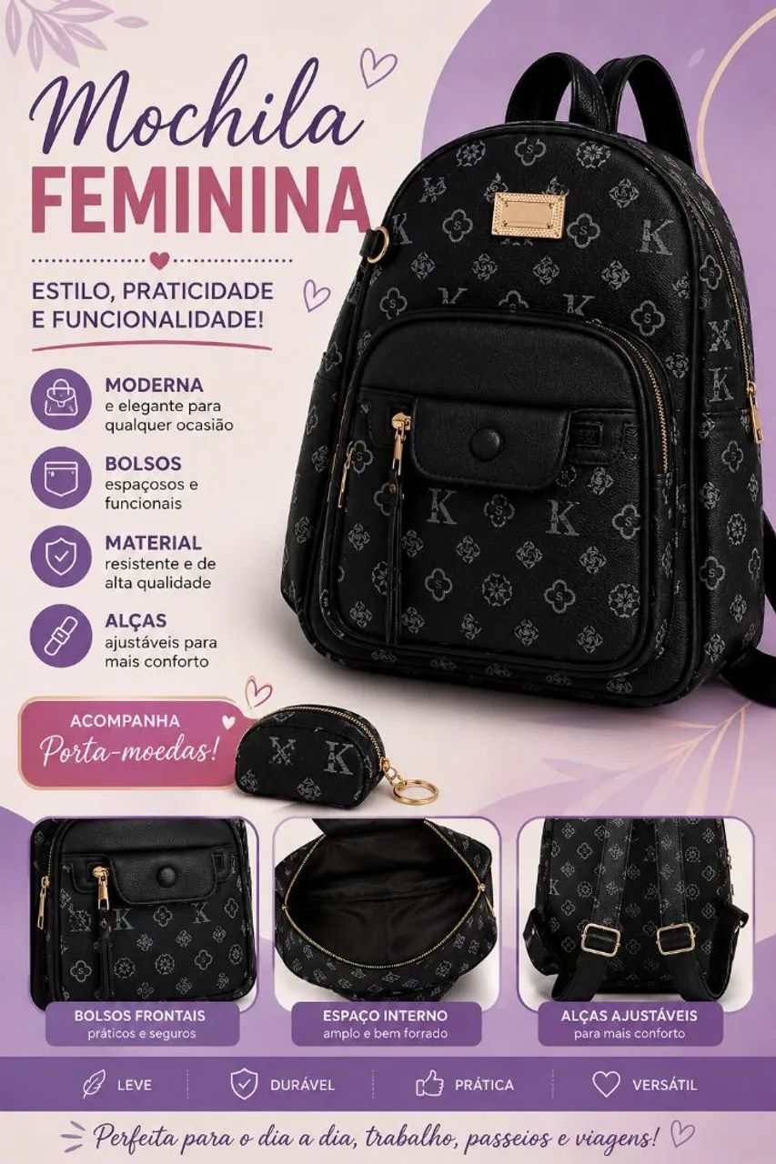 Mochila feminina 