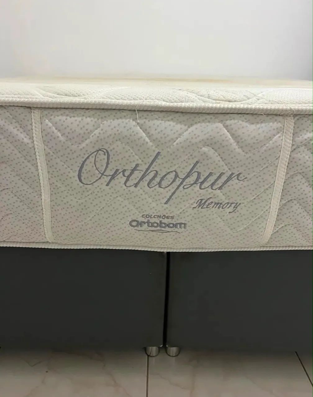 Cama box king size com colchão Ortobon Ortopur - 2,00x1,90 - Foto 2