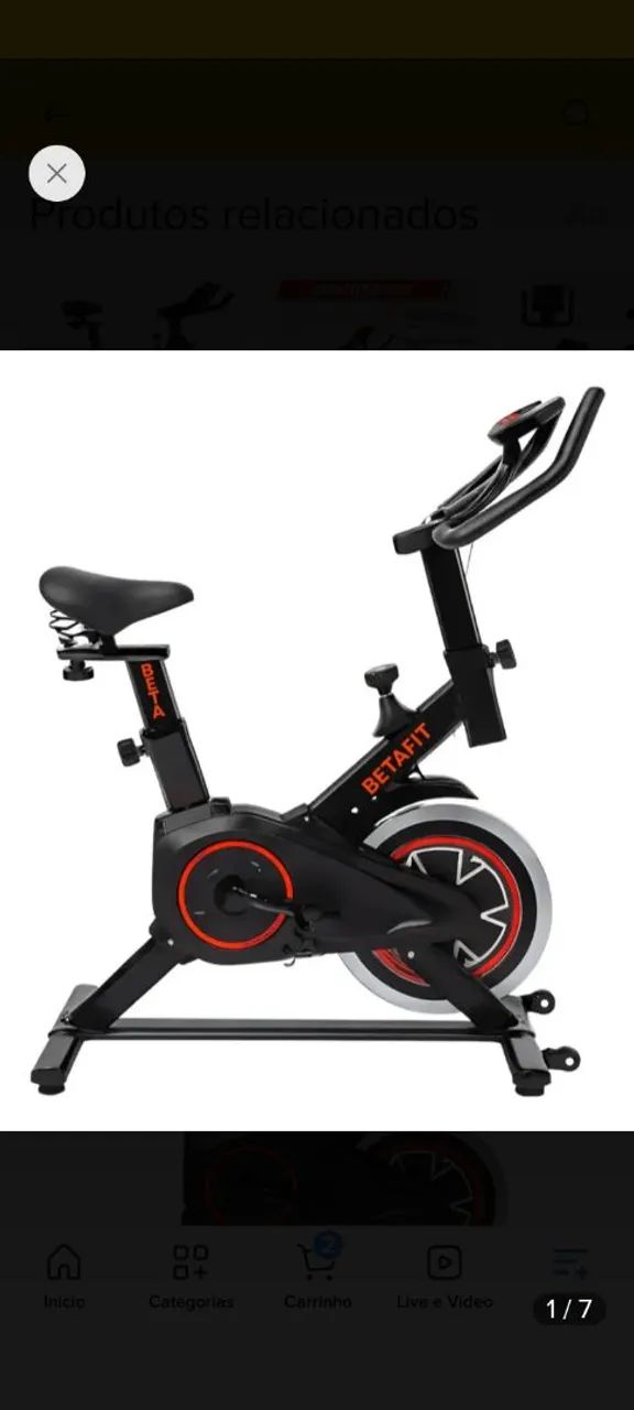 Bicicleta ergométrica suporta 120kg