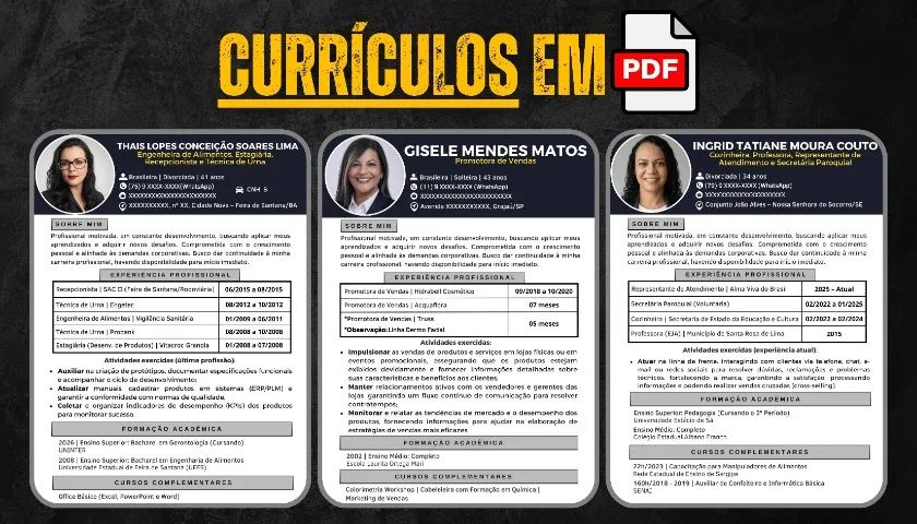Currículos em PDF. - Foto 2