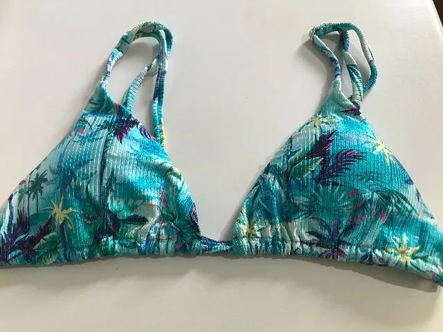 Biquini Cortininha com Bojo Em Tons de Azul da Blue Beach