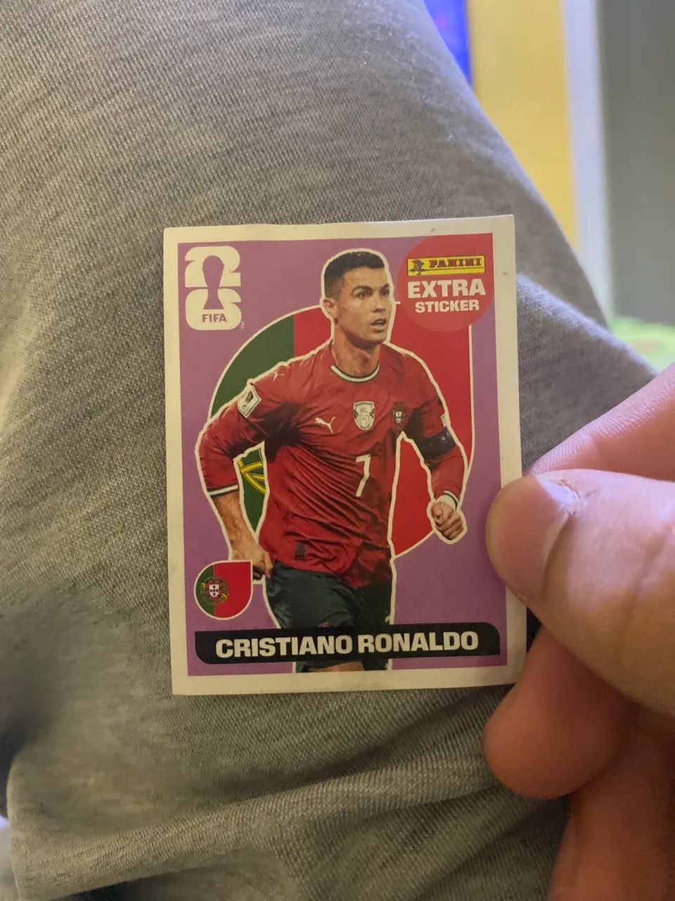 Carta da copa do Cristiano Ronaldo extra Stickers - Foto 2