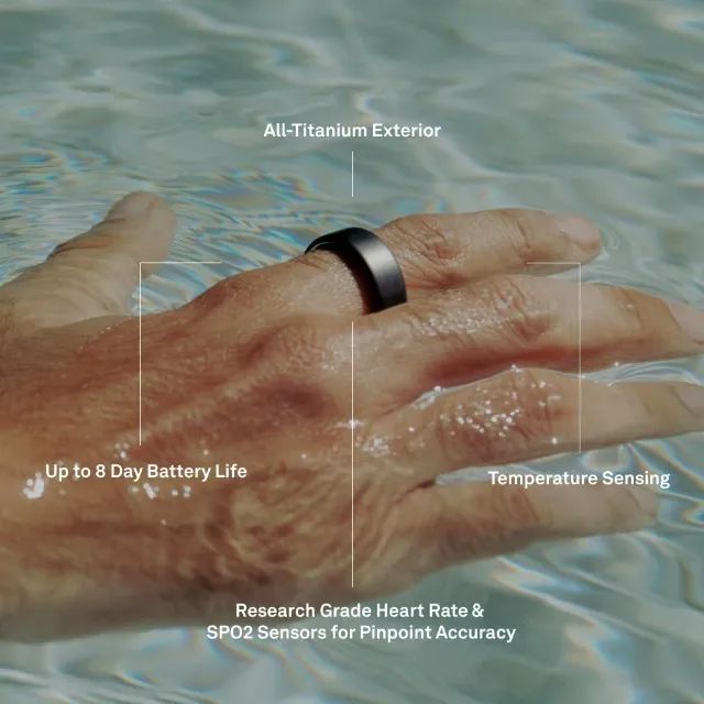 Oura Ring 4 Stealth / Brushed Silver - Foto 5