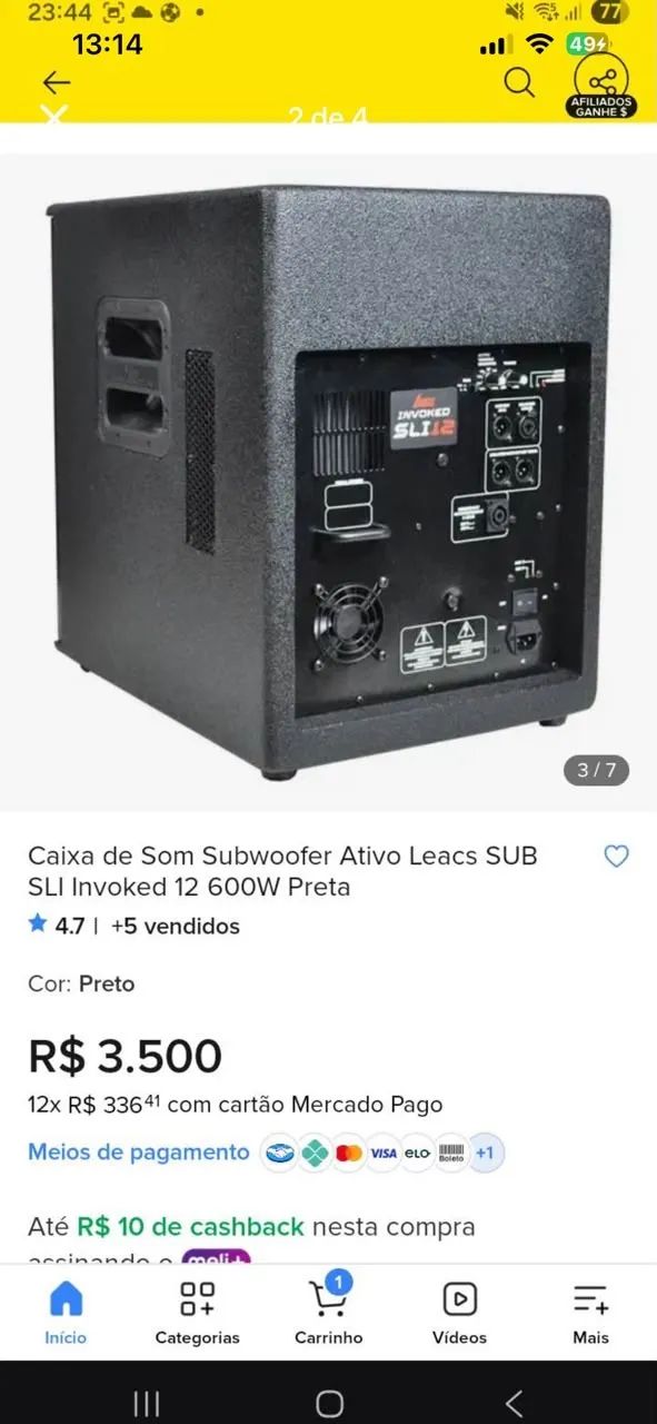 Caixa de som Subwoofer - Foto 4
