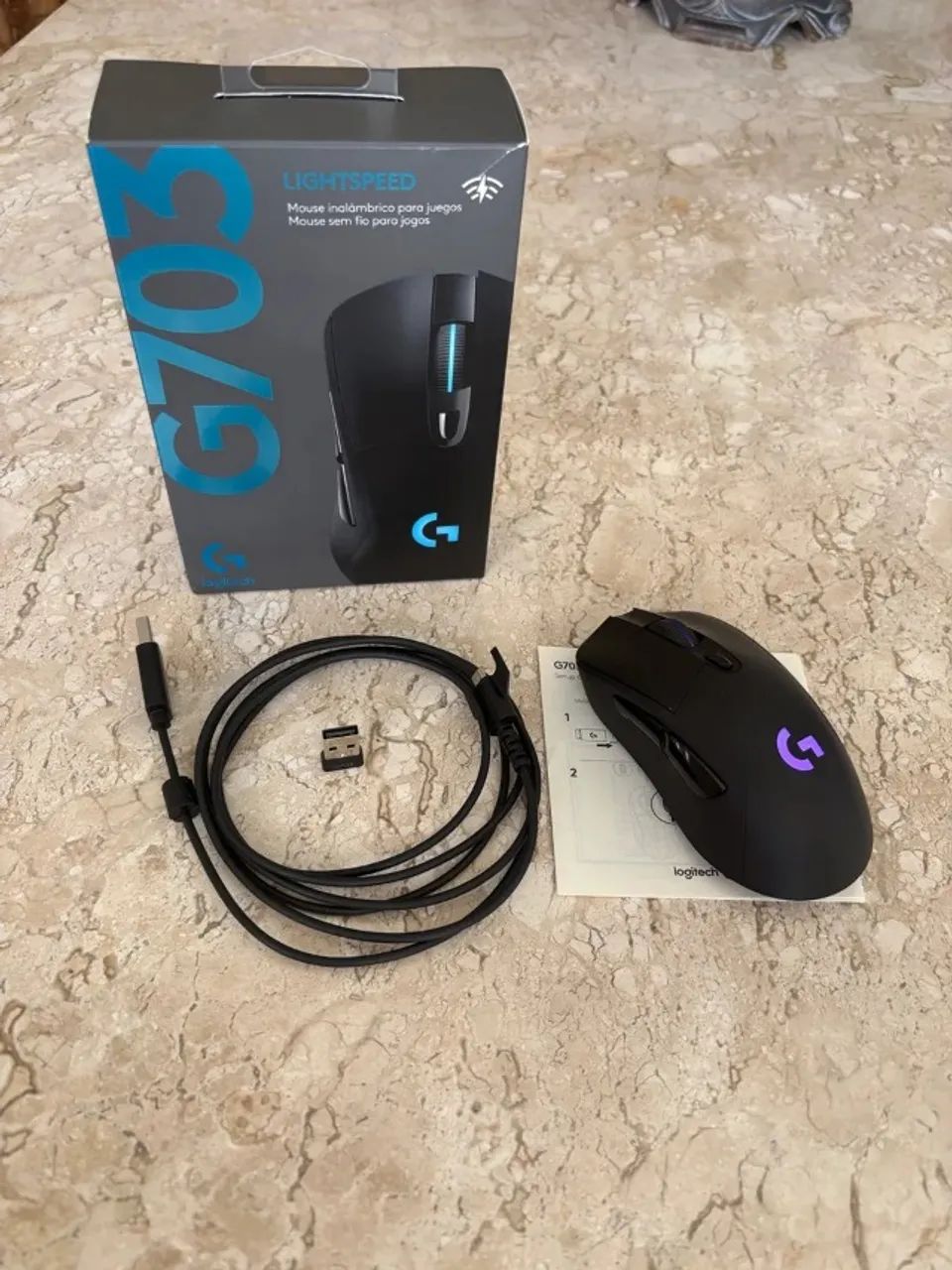Mouse Gamer Sem Fio Logitech G703 LIGHTSPEED com RGB LIGHTSYNC - Foto 2