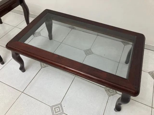 Mesa de centro e canto cor mogno - Foto 5