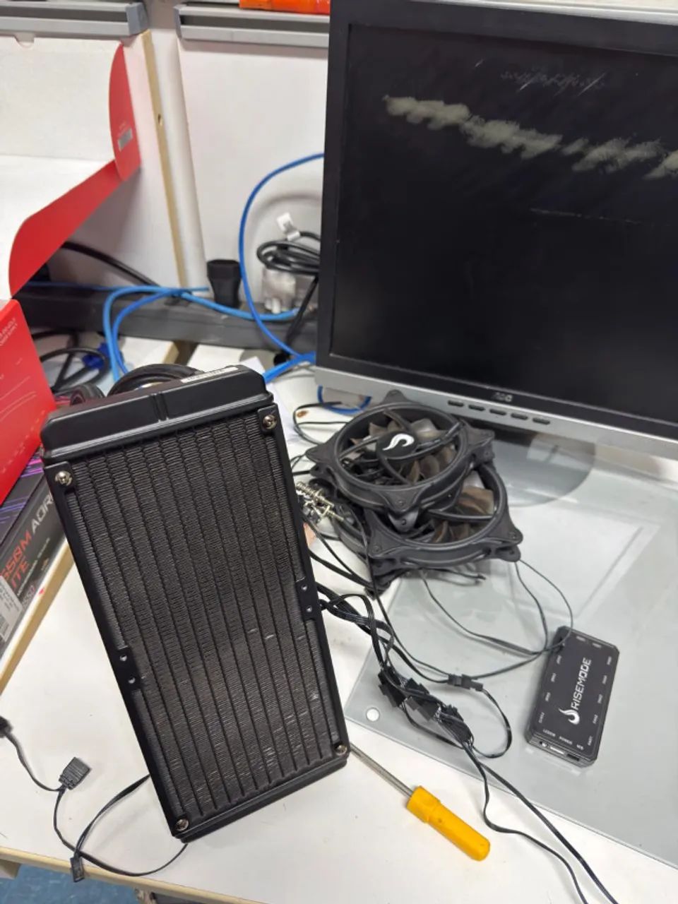 Kit Water Cooler Rise Mode 240mm + 3 Fans ARGB 120mm