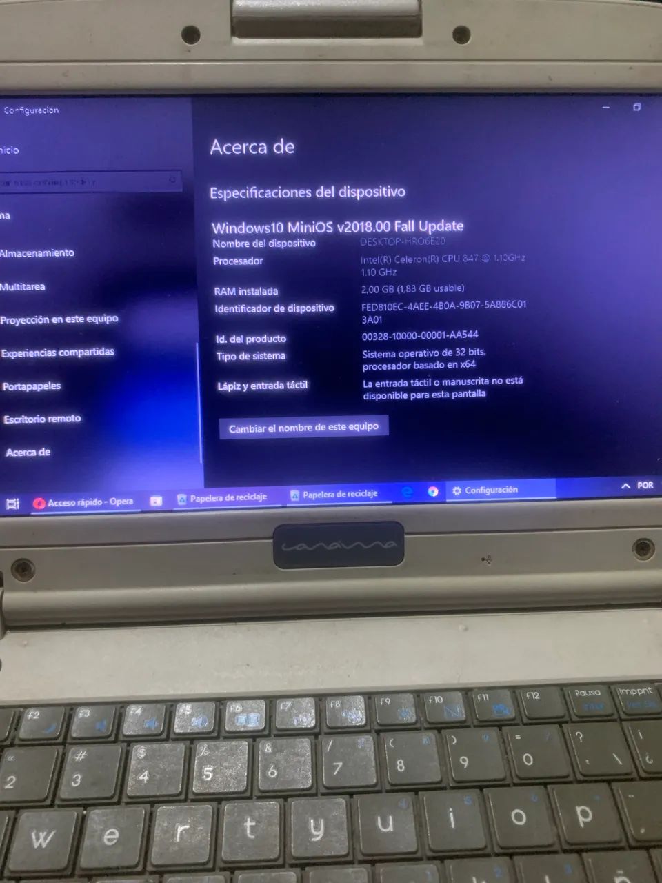 Mini netbook da marca Canaima