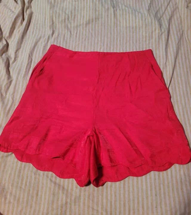 Short Colmeia vermelho