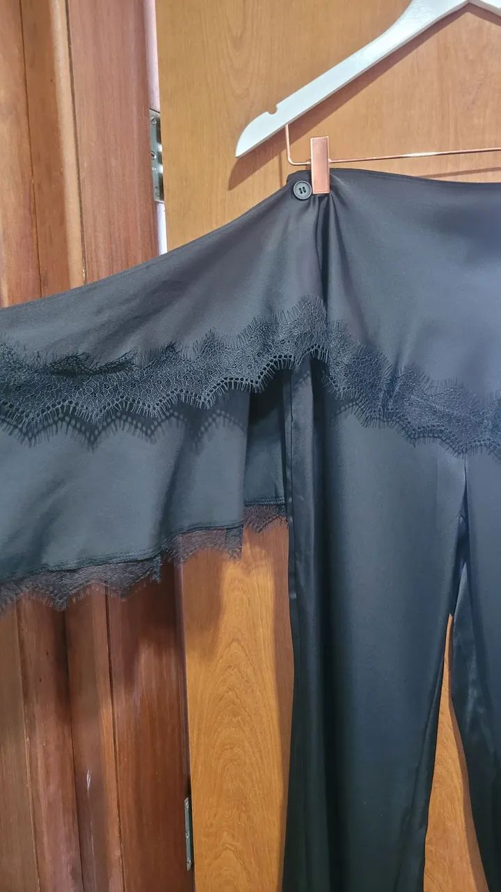 Calça preta de cetim nova - Foto 3