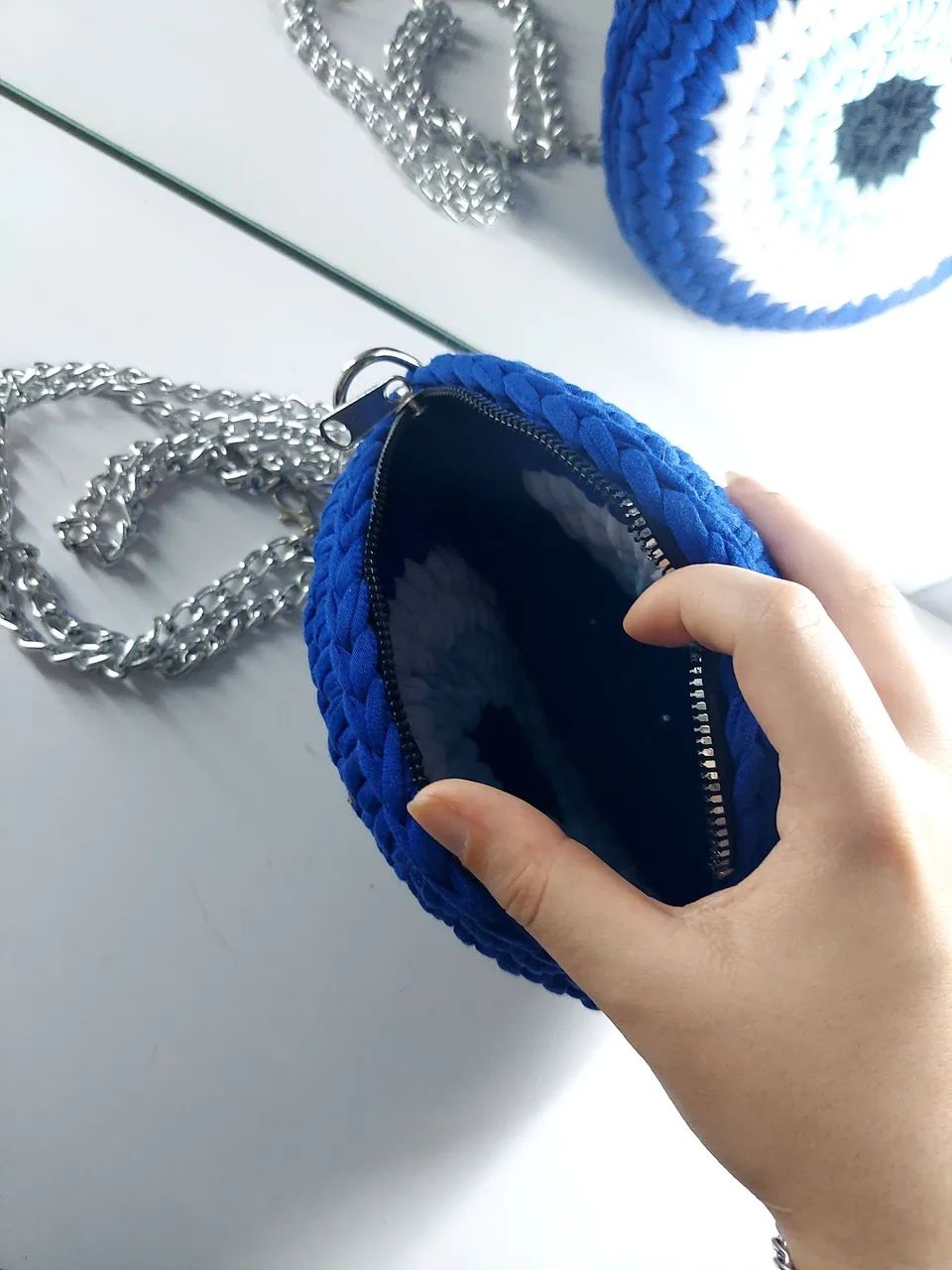 Bolsa de crochê Olho Grego - Foto 2