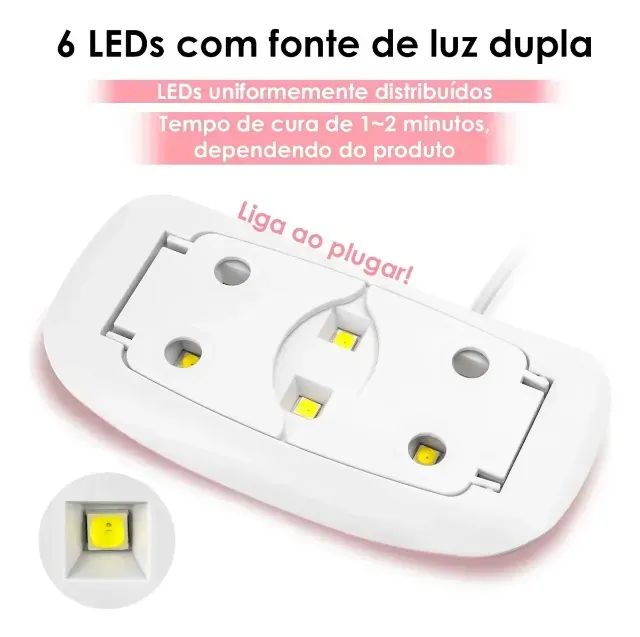 Kit Manicure Lixadeira Eletrica Cabine De Unha Sun Mini - Foto 5