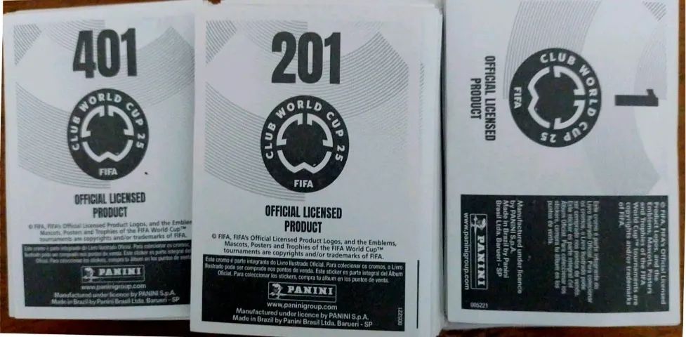 Figurinhas do Álbum Club World Cup 25 