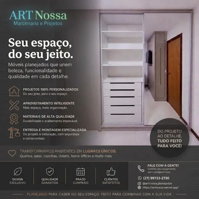 Moveis planejados, do orçamento a montagem