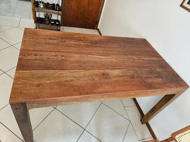 Mesa de madeira maciça de demolição - Foto 2